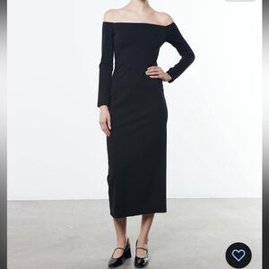 Enza Costa Off-shoulder Ankle dress, Black